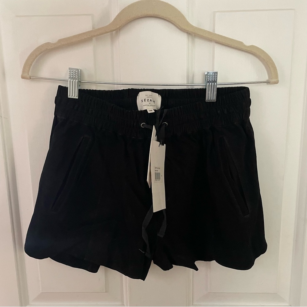 NWT Sezane blossom suede short 36 small - Picture 2 of 4
